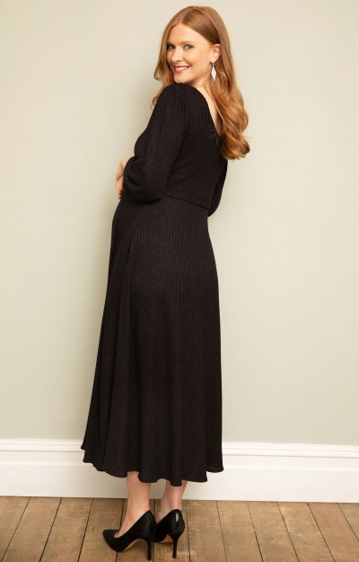 Vivian Maternity & Nursing Dress Sparkle Black by Tiffany Rose