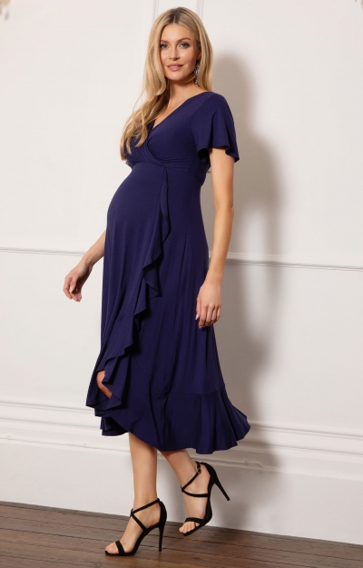 Waterfall Midi Dress (Eclipse Blue) by Tiffany Rose